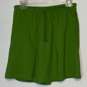 Jones New York Sport Women’s Shorts L Pockets Elastic Waist Draw String Green